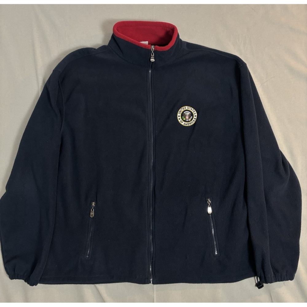 DIMCO‎ USA Fleece Jacket Men's XL Full Zip Embroidered United States VTG Travel